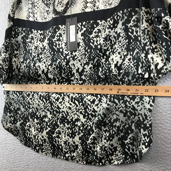 New Lola & Sophie Womens Snakeskin Print Blouse With Zipper Details S - Picture 13 of 16